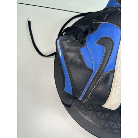 Nike Air Jordan 1 Mid Shoes "Royal Blue" Black White DQ8424-042 Size 2Y Youth - Picture 7 of 10